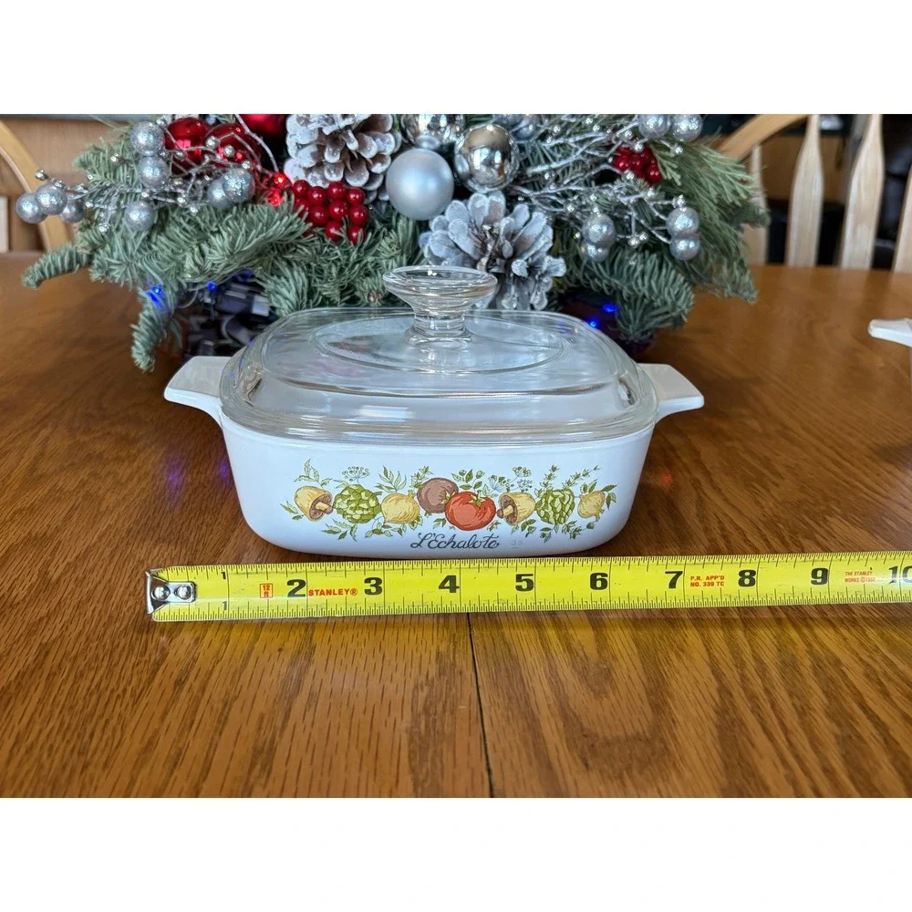 CorningWare A-1-B & P-43-B Spice‎ of Life Casserole Dishes Vintage USA Set